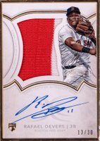 2018 Topps Definitive Framed Autograph Patch Collection #RD Rafael Devers Baseball Card