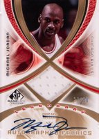 2005 SP Game Used Legendary Fabrics #ALF-MJ Michael Jordan Autograph Basketball Card