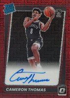 2021 Panini Donruss Optic #153 Cameron Thomas Autograph-Choice Basketball Card