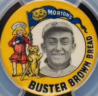 1909 Morton's Buster Brown Bread Tigers Pins # Ty Cobb Baseball Card