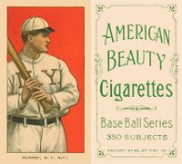 1909 White Borders American Beauty Frame #352 Red Murray Batting Baseball Card