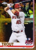 2019 Topps Chrome Update  #76 Mike Trout Gold Refractor Baseball Card