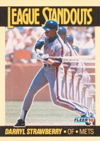 1990 Fleer League Standouts #3 Darryl Strawberry Baseball Card