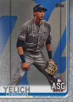 2019 Topps Update  #US185 Christian Yelich Platinum 1/1 Baseball Card