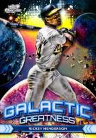 2024 Topps Chrome Cosmic Galactic Greatness #17 Rickey Henderson Baseball Card
