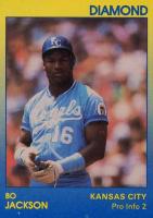 1991 Star Diamond Series #6 Bo Jackson Pro Info 2 Baseball Card