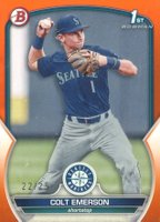 2023 Bowman Draft #BD42 Colt Emerson Orange Baseball Card