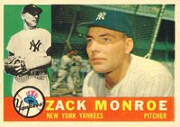 1960 Topps #329 Zack Monroe Baseball Card