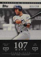 2007 Topps Moments & Milestones  #83 Derek Jeter 107 Hits Baseball Card