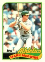 1989 Topps Tiffany #70 Mark McGwire Baseball Card