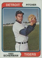 1974 Topps #186 Fred Scherman Baseball Card