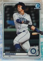 2020 Bowman Chrome Prospects #BCP175 Julio Rodriguez Refractor Baseball Card