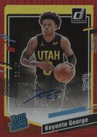 2023 Panini Donruss #286 Keyonte George Rated Rookie Signature-Red Choice Basketball Card