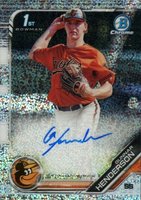 2019 Bowman Draft Chrome Draft Picks Autograph #CDAGH Gunnar Henderson Sparkles Refractor Baseball Card
