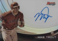 2017 Bowman's Best Monochrome Autograph #MA-MT Mike Trout Baseball Card