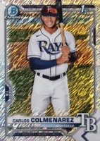 2021 Bowman Chrome Prospects #BCP238 Carlos Colmenarez Shimmer Refractor Baseball Card