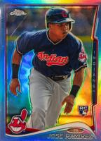 2014 Topps Chrome #45 Jose Ramirez Blue Refractor Baseball Card