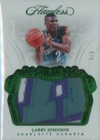 2017 Panini Flawless Patches #P-LJN Larry Johnson Basketball Card