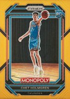 2022 Panini Prizm Monopoly #63 Chet Holmgren Gold Prizm Basketball Card