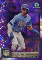 2022 Bowman Chrome Sapphire Edition #77 Bobby Witt Jr. Purple Baseball Card