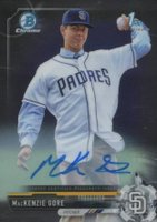 2017 Bowman Draft #BD25 MacKenzie Gore Chrome-Brown Pants-Autograph Baseball Card