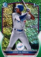 2023 Bowman Chrome Prospects #BCP111 Josue de Paula Green Shimmer Refractor Baseball Card