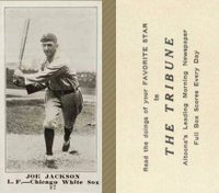 1916 Altoona Tribune #87 Joe Jackson Baseball Card