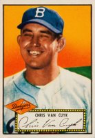 1952 Topps #53 Chris Van Cuyk Red Back Baseball Card