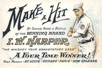 1900 Postcards & Trade # 1912 Harpers Whiskey Honus Wagner Baseball Card