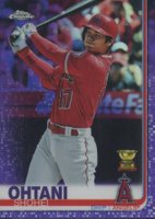 2019 Topps Chrome #1 Shohei Ohtani Batting-Purple Refractor Baseball Card
