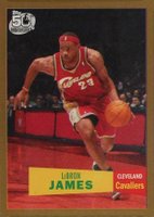 2007 Topps #23 LeBron James 1957-58 Variation-Gold Basketball Card