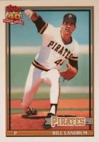 1991 Topps Tiffany #595 Bill Landrum Baseball Card