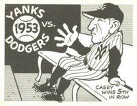 1967 Laughlin World Series #50 1953- Yankees Vs. Dodgers Baseball Card