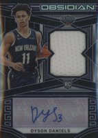 2022 Panini Obsidian #234 Dyson Daniels Jersey Autograph-Electric Etch Purple Basketball Card