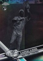 2017 Topps Chrome #169 Aaron Judge Catching-Negative Refractor Baseball Card
