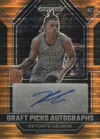 2023 Panini Prizm Draft Picks Draft Picks Autograph #KYG Keyonte George Orange Pulsar Basketball Card
