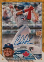 2023 Topps Chrome Rookie Autograph #RAGMO Gabriel Moreno Gold Wave Baseball Card