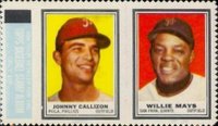 1962 Topps Stamp Panels # Callison/Mays Baseball Card