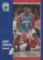 1991 Fleer #255 Larry Johnson Basketball Card