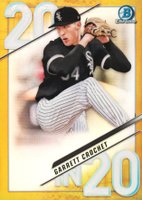 2020 Bowman Draft 20 in '20 #GC Garrett Crochet Gold Refractor Baseball Card