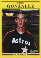 1991 Fleer #507 Luis Gonzalez Baseball Card