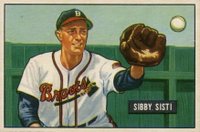 1951 Bowman #170 Sibby Sisti Baseball Card
