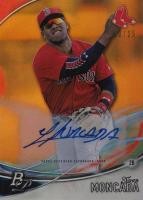 2016 Bowman Platinum Top Prospects Autograph #TPAYM Yoan Moncada Orange Baseball Card