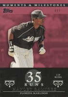 2007 Topps Moments & Milestones  #71 Hanley Ramirez 35 Runs-Red 1/1 Baseball Card