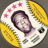1976 Towne Club Discs # Hank Aaron Baseball Card