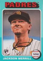 2024 Topps Heritage #689 Jackson Merrill Aqua Border Baseball Card
