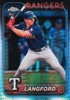 2024 Topps Chrome Update #USC35 Wyatt Langford Prism Refractor Baseball Card