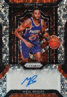 2018 Panini Prizm Fast Break Rookie Autograph #FRMKB Mikal Bridges Basketball Card