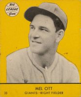 1941 Goudey #33y Mel Ott Yellow Baseball Card