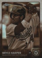 2015 Topps Chrome #81 Bryce Harper Sepia Refractor Baseball Card